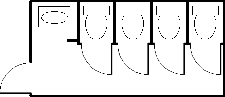 Модульные туалеты - План расположения